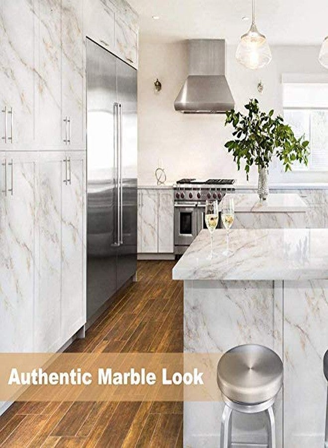 JENY Vinyl Granite Marble Wallpaper Self Adhesive PVC Peel & Stick Contact Paper Waterproof Film Removable Foil Stickers Countertop Decorative for Kitchen Table Furniture Drawer DIY Craft 2M (B) - Image 3
